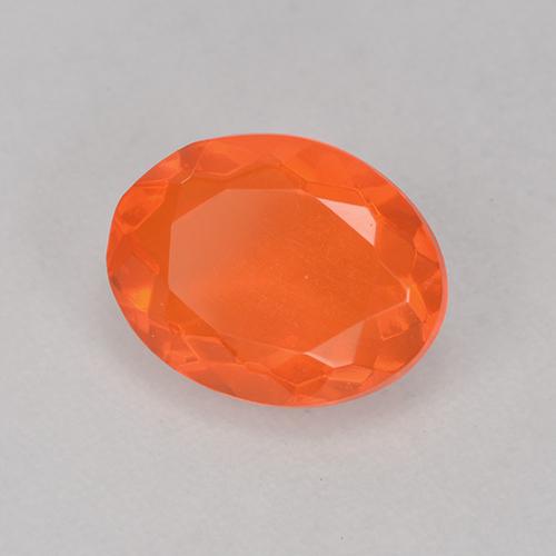 Opale de feu Orange intense naturelle Coupe ovale, 0.85 ct, Transparent