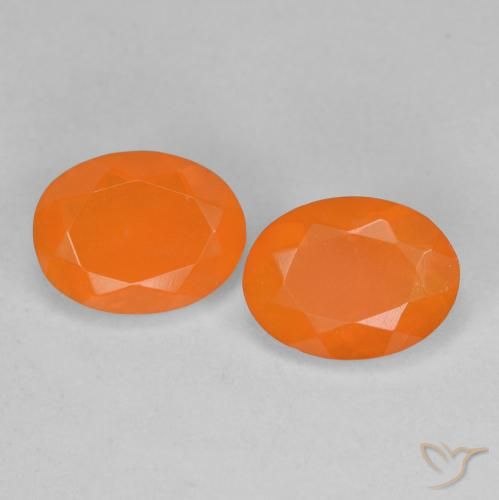1.49ctw Naturel Orange moyen Opale de feu, ovale, Transparent