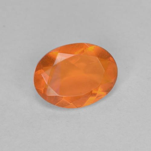 Opale de feu orange naturelle coupe ovale, 0,65 ct, transparent