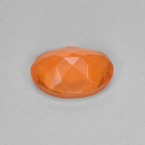 Opale de feu orange naturelle coupe ovale, 0,65 ct, transparent