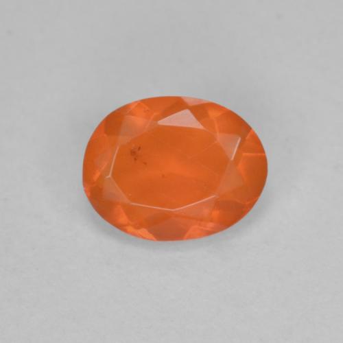 Opale de feu orange naturelle coupe ovale, 0,56 ct, transparent