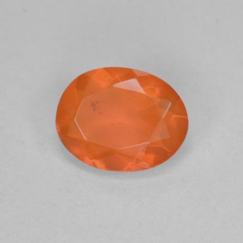 Opale de feu orange naturelle coupe ovale, 0,56 ct, transparent