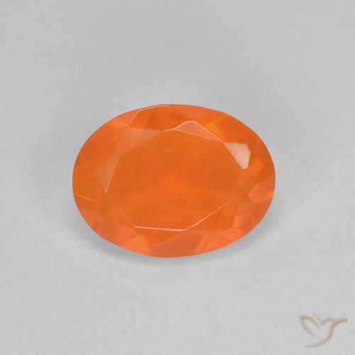 0.70ct Naturel Orange vif Opale de feu, ovale, Transparent