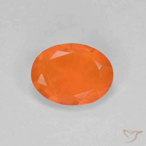 0.67ct Naturel Orange moyen Opale de feu, ovale, Transparent