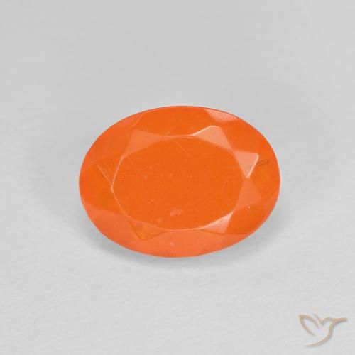 0.79ct Naturel Orange moyen Opale de feu, ovale, Transparent