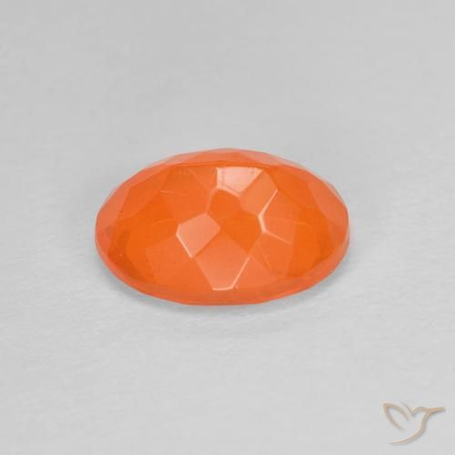 Opale de feu Orange moyen naturelle ovale, 0.79 ct, Transparent