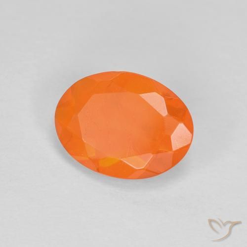 0.63ct Naturel Orange moyen Opale de feu, ovale, Transparent