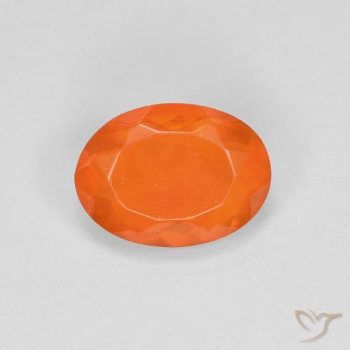 0.68ct Naturel Orange moyen Opale de feu, ovale, Transparent
