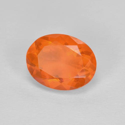 Opale de feu Orange intense naturelle Coupe ovale, 0.84 ct, Transparent