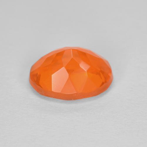 Opale de feu Orange intense naturelle Coupe ovale, 0.84 ct, Transparent