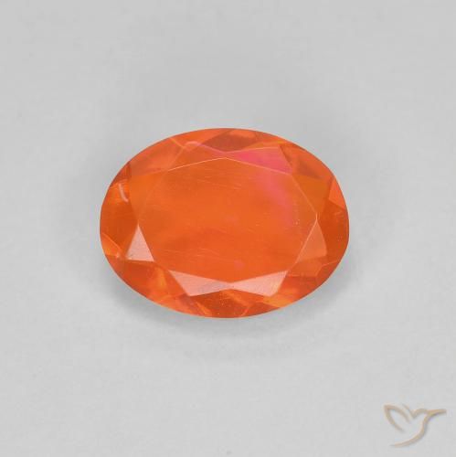 0.56ct Naturel Orange vif Opale de feu, ovale, Transparent