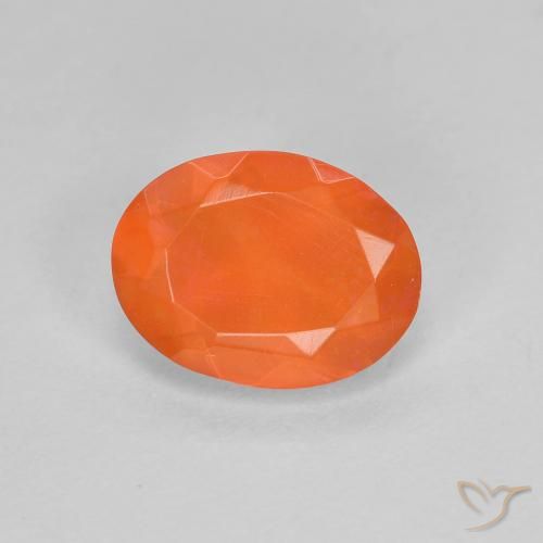 0.68ct Naturel Orange vif Opale de feu, ovale, Transparent