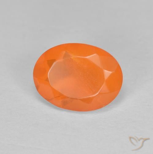 0.83ct Naturel Orange rougeâtre Opale de feu, ovale, Translucide