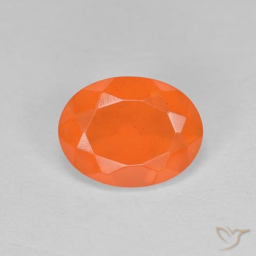 0.69ct Naturel Orange moyen Opale de feu, ovale, Translucide