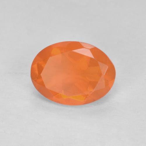 Opale de feu Orange moyen naturelle Coupe ovale, 0.73 ct, Translucide