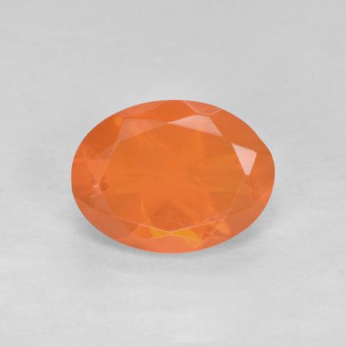 Opale de feu Orange moyen naturelle Coupe ovale, 0.73 ct, Translucide