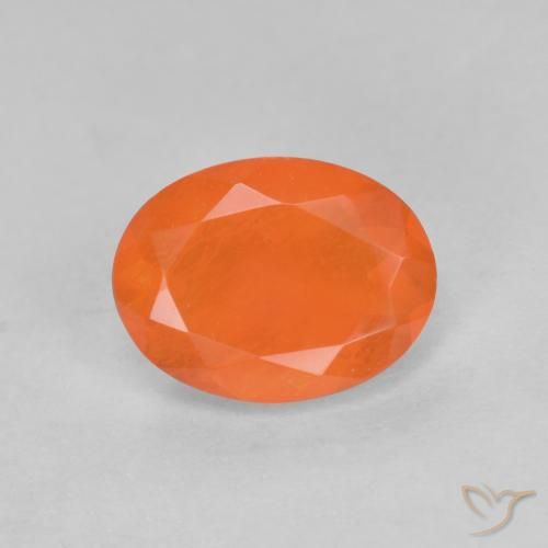0.68ct Naturel Orange moyen Opale de feu, ovale, Translucide