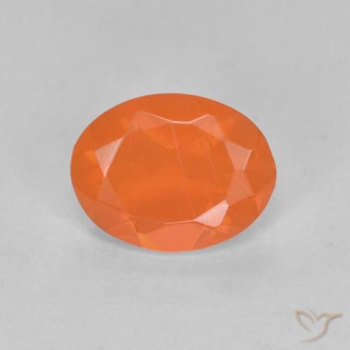 0.63ct Naturel Orange moyen Opale de feu, ovale, Translucide