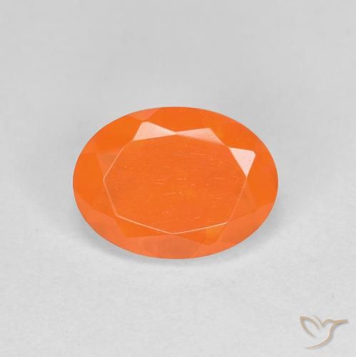 0.76ct Naturel Orange feu Opale de feu, ovale, Translucide