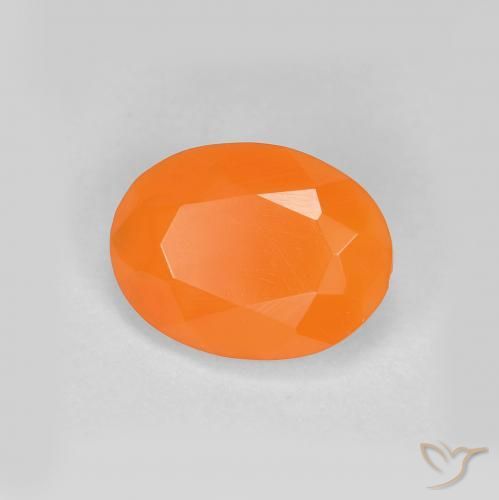 0.70ct Naturel Orange rougeâtre Opale de feu, ovale, Translucide
