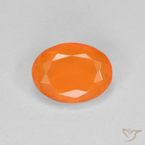 0.67ct Naturel Orange rougeâtre Opale de feu, ovale, Translucide