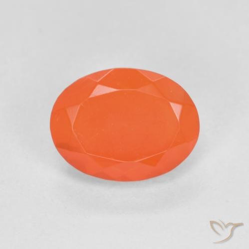 0.78ct Naturel Orange vif Opale de feu, ovale, Translucide