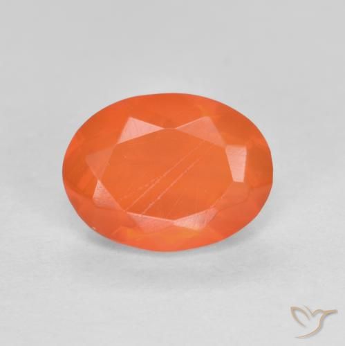 0.72ct Naturel Orange intense Opale de feu, ovale, Translucide