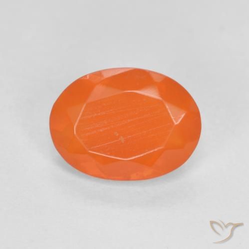 0.77ct Naturel Orange vif Opale de feu, ovale, Translucide