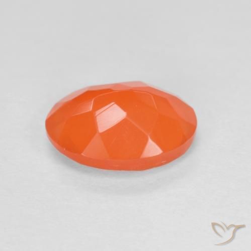 Opale de feu Orange intense naturelle ovale, 0.72 ct, Translucide
