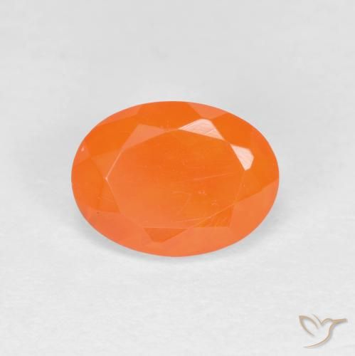 0.82ct Naturel Orange moyen Opale de feu, ovale, Translucide