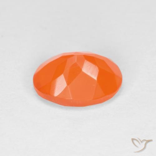 Opale de feu Orange moyen naturelle ovale, 0.82 ct, Translucide