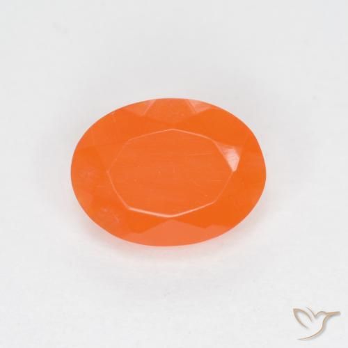 0.58ct Naturel Orange moyen Opale de feu, ovale, Translucide