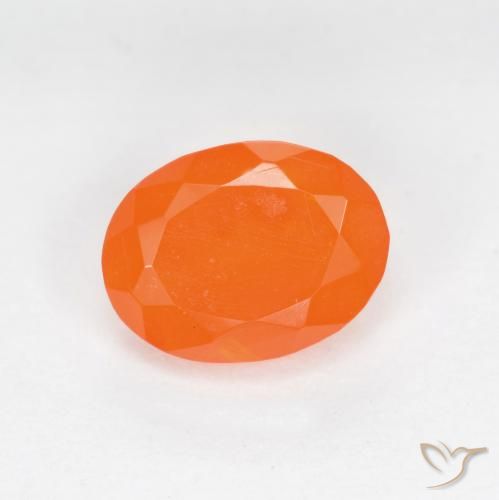 0.69ct Naturel Orange rougeâtre Opale de feu, ovale, Translucide