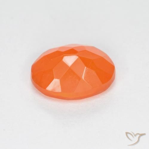 Opale de feu Orange rougeâtre naturelle ovale, 0.69 ct, Translucide