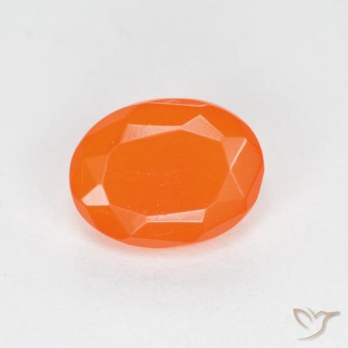 0.64ct Naturel Orange rougeâtre Opale de feu, ovale, Translucide