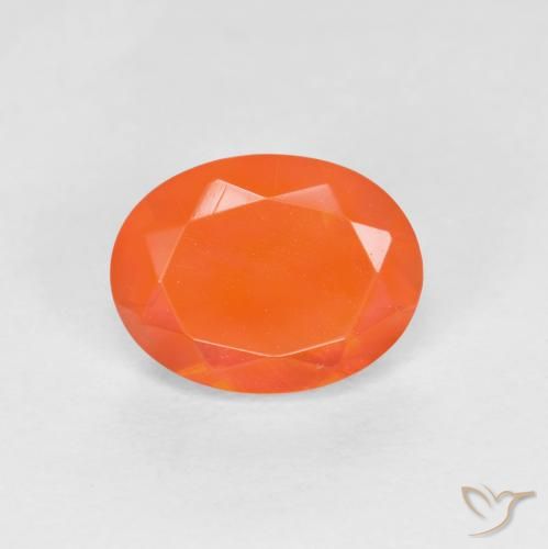 0.77ct Naturel Orange intense Opale de feu, ovale, Translucide