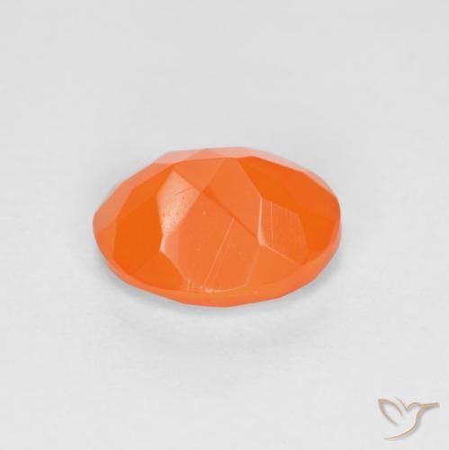 Opale de feu Orange intense naturelle ovale, 0.76 ct, Translucide