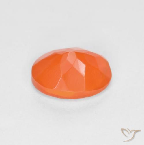 Opale de feu Orange vif naturelle ovale, 0.71 ct, Translucide