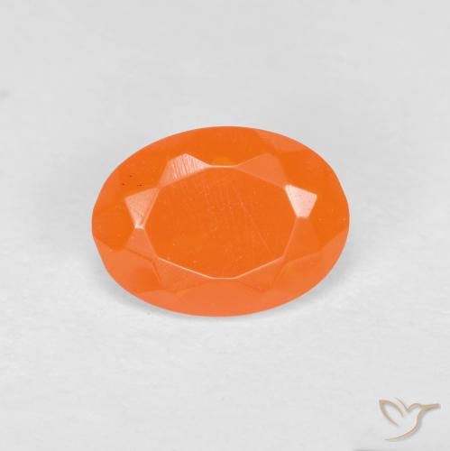 0.71ct Naturel Orange moyen Opale de feu, ovale, Translucide