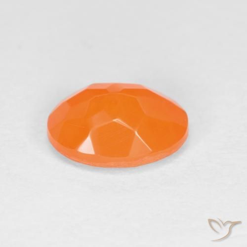 Opale de feu Orange intense naturelle ovale, 0.61 ct, Translucide