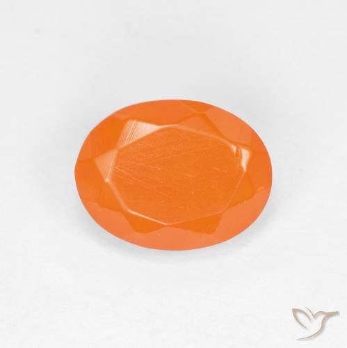 0.54ct Naturel Orange moyen Opale de feu, ovale, Translucide
