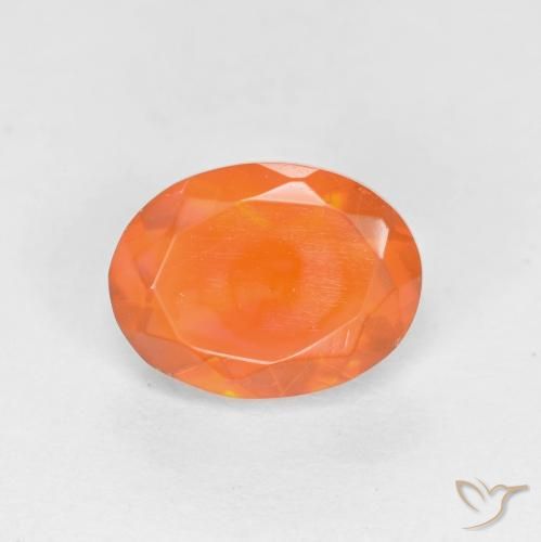 0.58ct Naturel Orange vif Opale de feu, ovale, Translucide