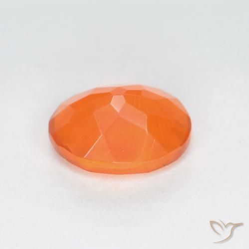 Opale de feu Orange vif naturelle ovale, 0.58 ct, Translucide