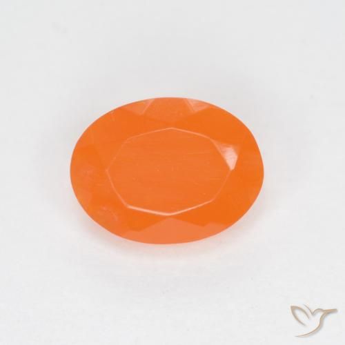 0.62ct Naturel Orange moyen Opale de feu, ovale, Translucide