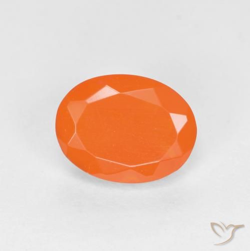 0.71ct Naturel Orange moyen Opale de feu, ovale, Translucide