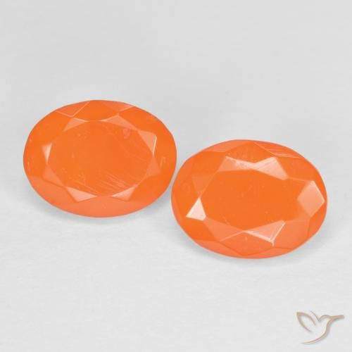 1.45ctw Naturel Orange moyen Opale de feu, ovale, Translucide