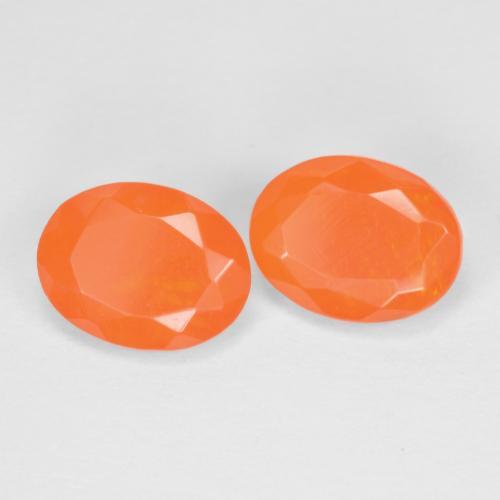Achetez naturel 1.31ct Orange moyen Opale de feu gems, Coupe ovale, En provenance Mexique chez GemSelect. En stock, livraison internationale!