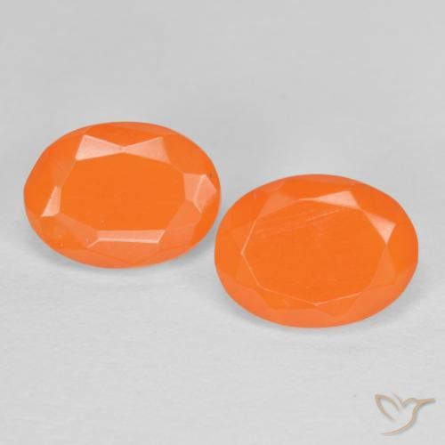 1.31ctw Naturel Orange moyen Opale de feu, ovale, Translucide