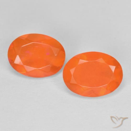 Achetez naturel 1,23ct orange opale de feu gems, coupe ovale, en provenance mexique chez gemselect. en stock, livraison internationale!