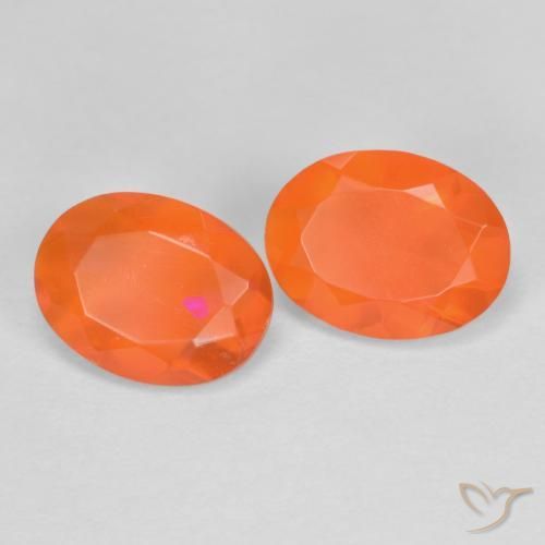 Achetez naturel 1,23ct orange opale de feu gems, coupe ovale, en provenance mexique chez gemselect. en stock, livraison internationale!